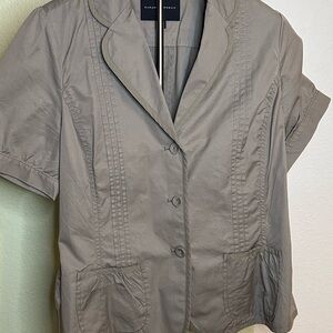 Women's Taupe Short Sleeve Jacket